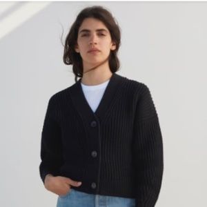 Everlane - The Texture Cotton Crop Cardigan SZ L